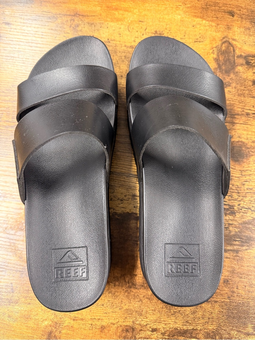 Reef womens Double-Strap Slide Sandals in Black - Picture 2 of 6